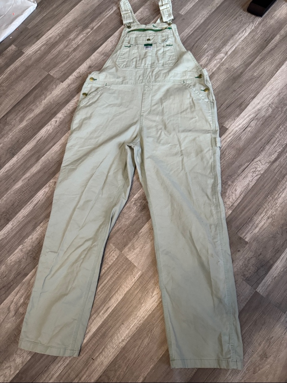 liberty Light Sage Green Overalls